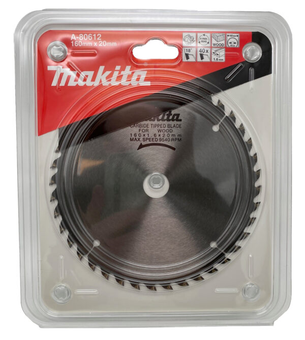 Circular saw blade, Standard, T.C.T. Saw Blade 160 x 20 mm, 40 T | A-80612