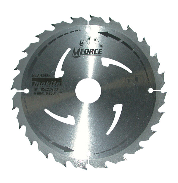 Circular Saw Blade, M-Force T.C.T. 185 x 30 mm, 24 T, Wood / General Purpose | A-89654