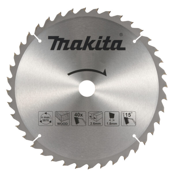 Circular Saw Blade, Standard T.C.T. 260 x 30 mm, 40 T, Wood / General Purpose | B-03545