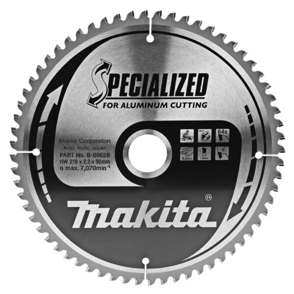 Circular saw blade, Specialized T.C.T, 216 x 30 mm, 64 T | B-09628