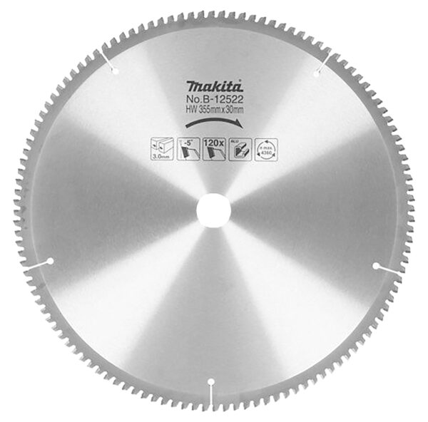 Circular saw blade, Standard T.C.T, 355 x 30 mm, 120 T | B-12522