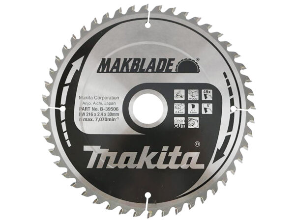 Circular saw blade, Makblade T.C.T, 216 x 30 mm, 48 T | B-39506