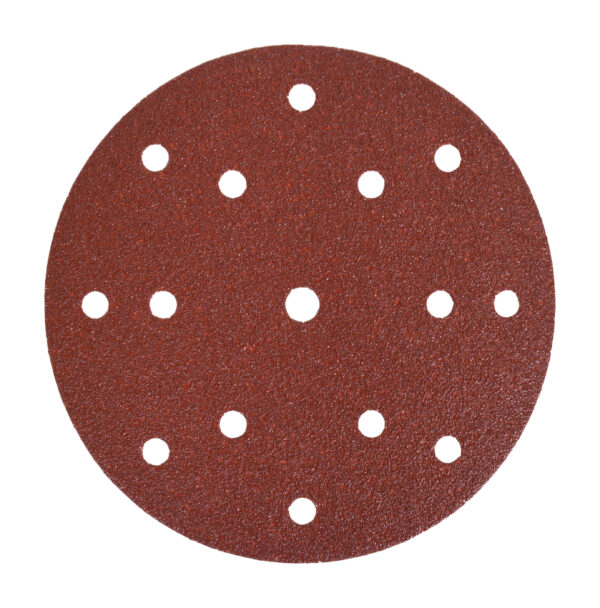 Abrasive Disc 150 mm, 60G, Velcro, Wood / Metal, 15 Holes, 10 pcs | B-51421