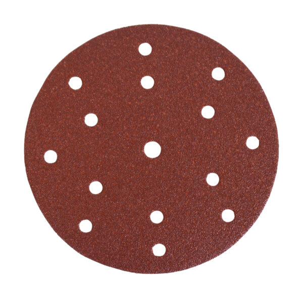 Abrasive Disc 150 mm, 80G, Velcro, Wood / Metal, 15 Holes, 10 pcs | B-51437