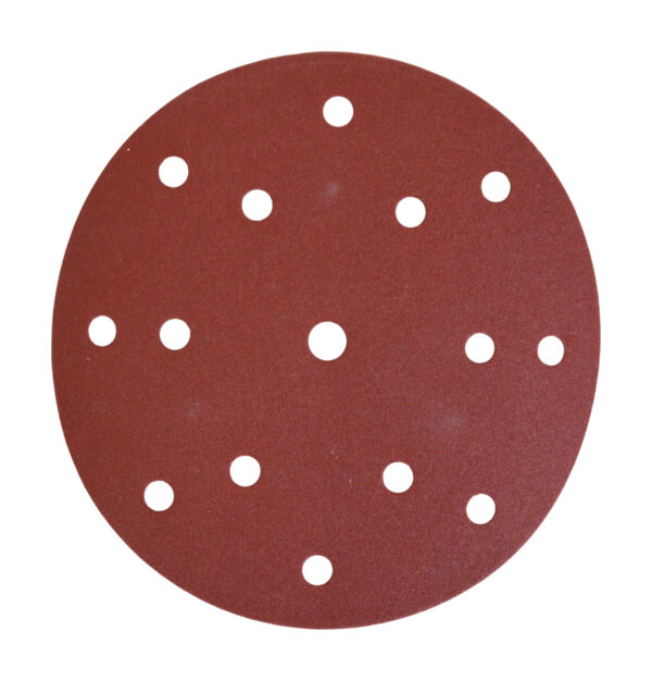 Abrasive Disc 150 mm, 180G, Velcro, Wood / Metal, 15 Holes, 10 pcs | B-51465