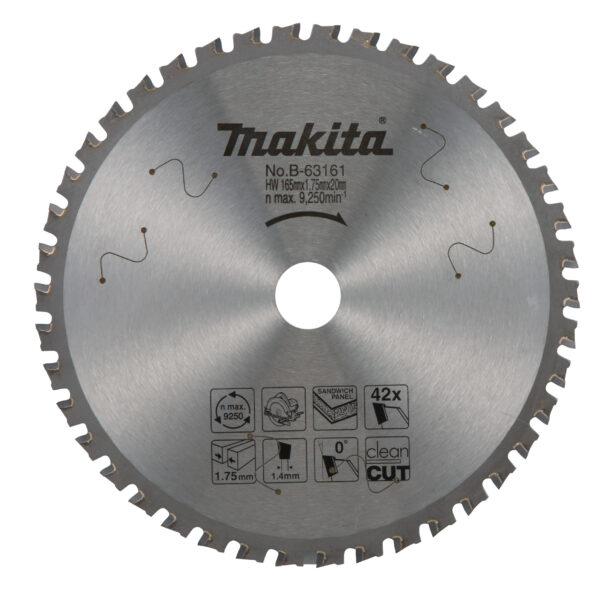 Circular Saw Blade Specialized T.C.T, 165 x 20 mm, 42 T, Wood | B-63161