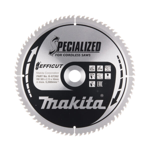 Circular saw blade, Efficut T.C.T, 305 x 30 mm, 80 T | B-67262