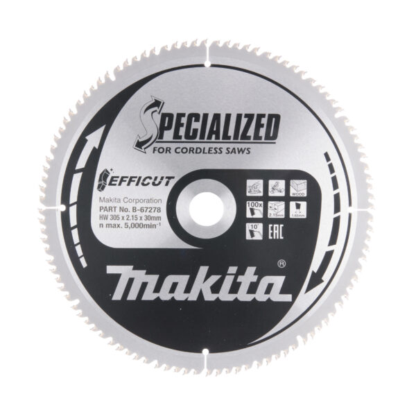 Circular saw blade, Efficut T.C.T, 305 x 30 mm, 100 T | B-67278