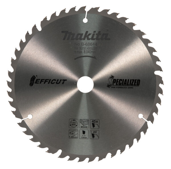 Circular saw blade, Efficut T.C.T, 190 x 20 mm, 45 T, Wood | B-68644