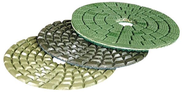 Diamond polishing pad set 100 mm, 8 pcs | D-15805