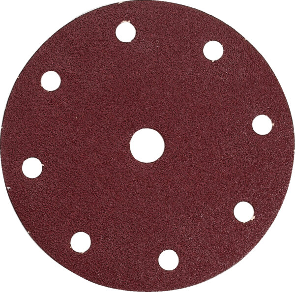 Abrasive Disc, 150 mm, 40G, Velcro, Wood / Metal, 9 Holes, 10 pcs | P-31918