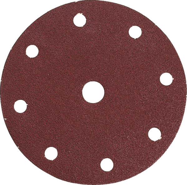 Abrasive Disc 150 mm, 400G, Velcro, Wood / Metal, 9 Holes, 10 pcs | P-32013